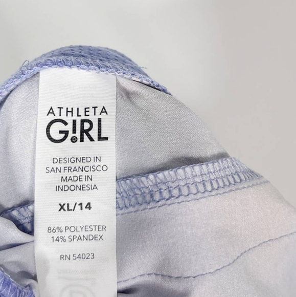 ATHLETA ALL PLAY 3" SHORT IN TIE DYE PURPLE AND PINK SIZE 14 - Picture 2 of 8